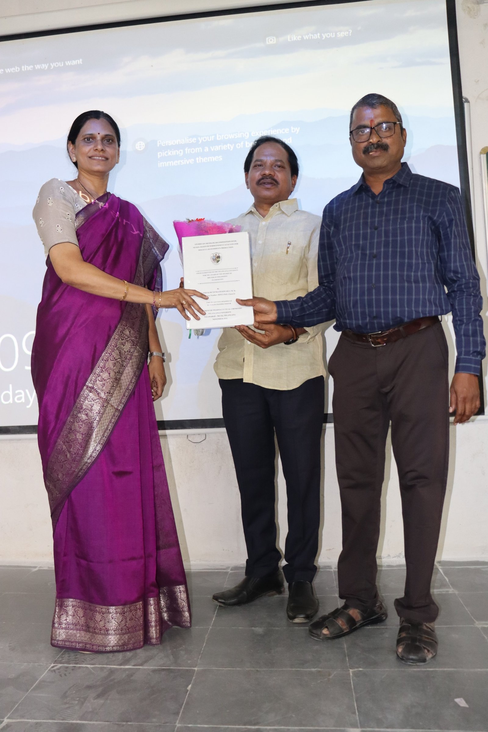 Award of doctorate to Kandukuri Venkateswarlu