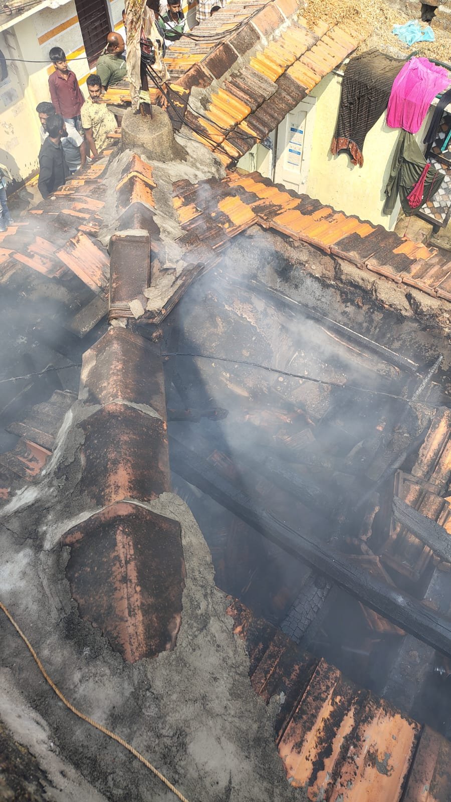 House fire with short circuit