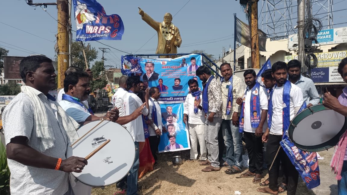 Mandakrishna Madiga's struggle was the approval of implementation of SC classification