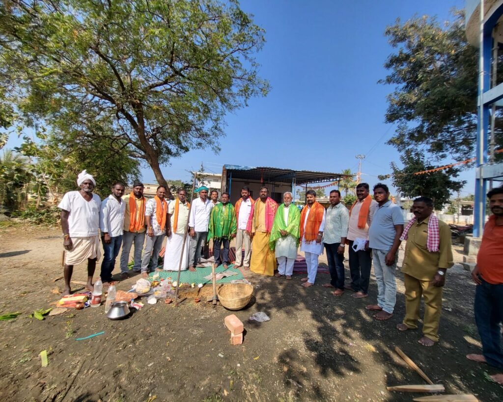 Bhumi Puja for 12 feet huge Hanuman idol in Nalluru