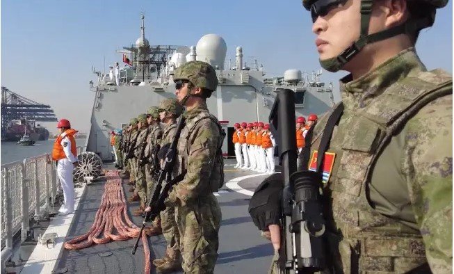China in Pakistan naval maneuvers.