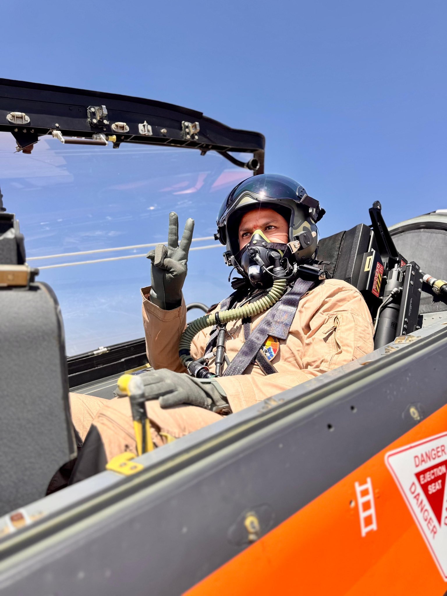 Union Minister Rammohan Naidu piloted the fighter jet