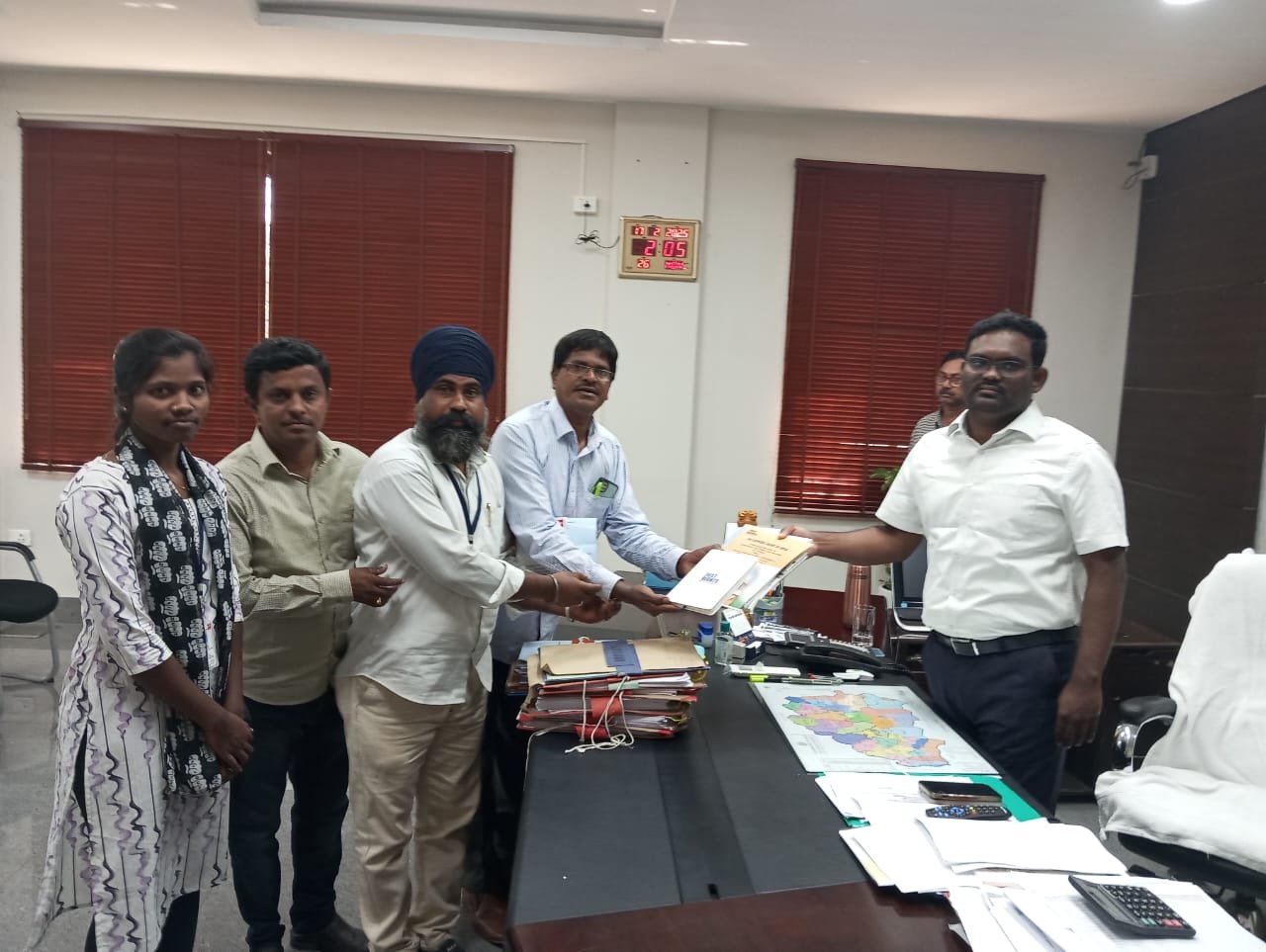 Sadhana NGO staff who met the district administration officials