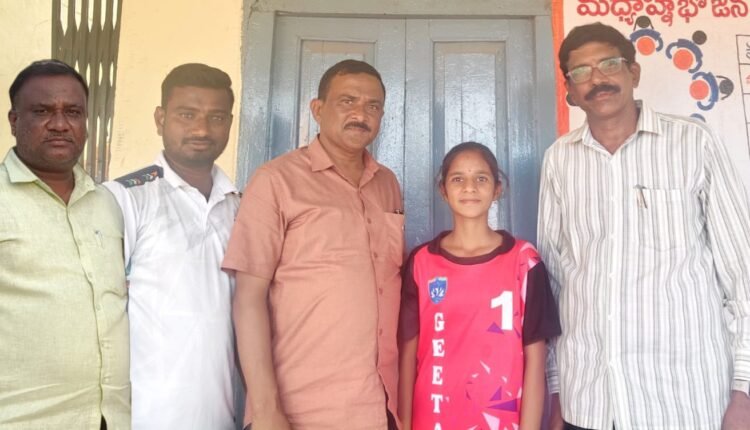 Rajarapu Spandana selected for the 35th National Sub-Junior Competition...