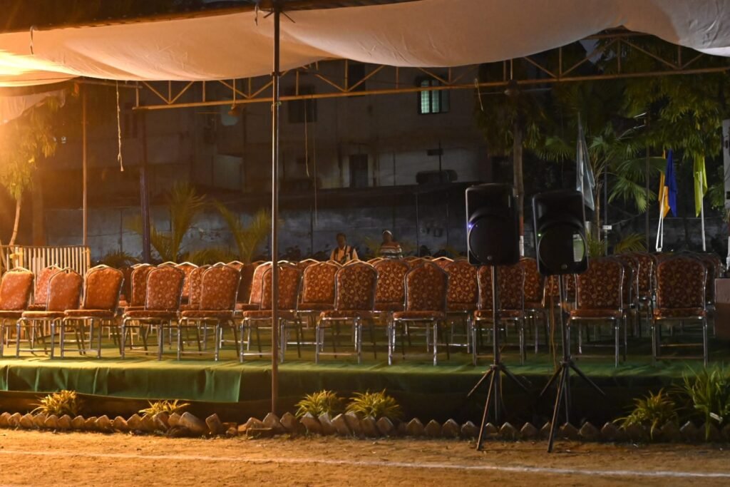 Police Parade Ground decorated for Republic Day celebrations
