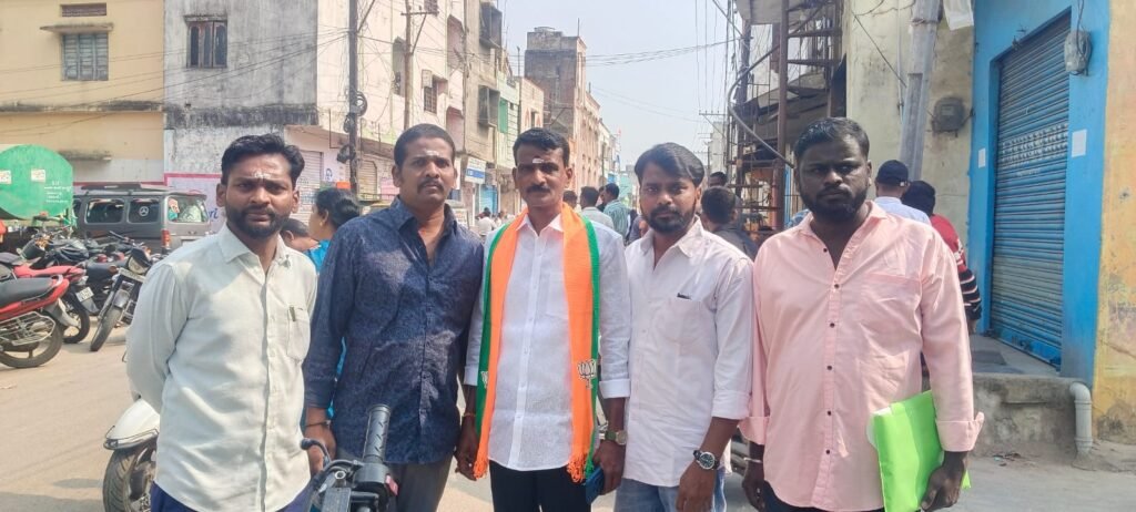 Edla Balakrishna files nomination as BJP candidate for 50th division