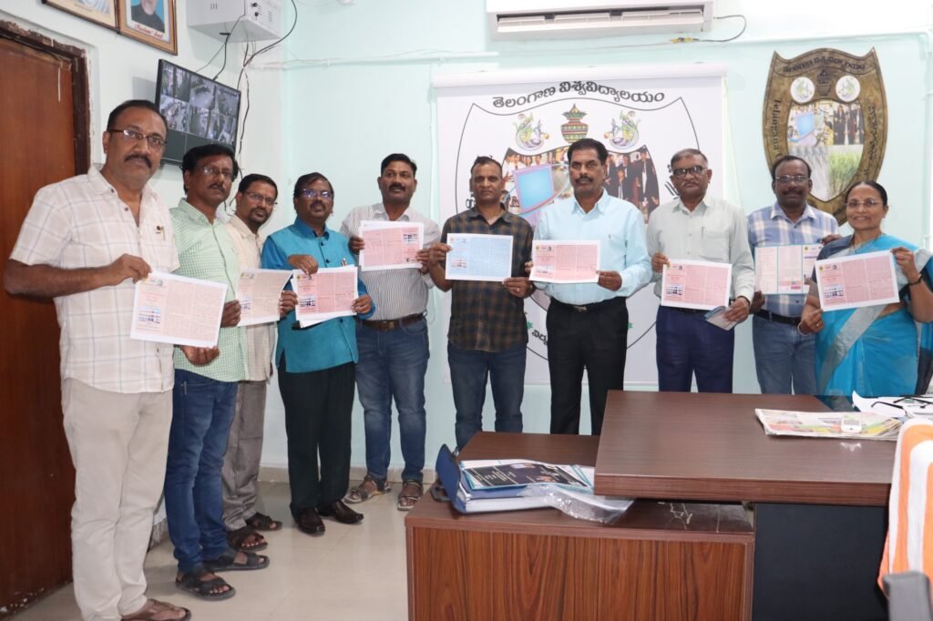 The Vice Chancellor of T.V.V. launched the pamphlets of the national conferences of Telugu and English departments.