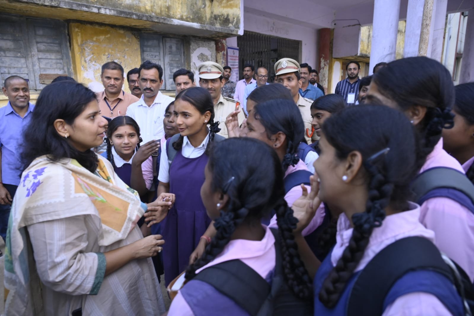 The Collector warmly greeted the students.