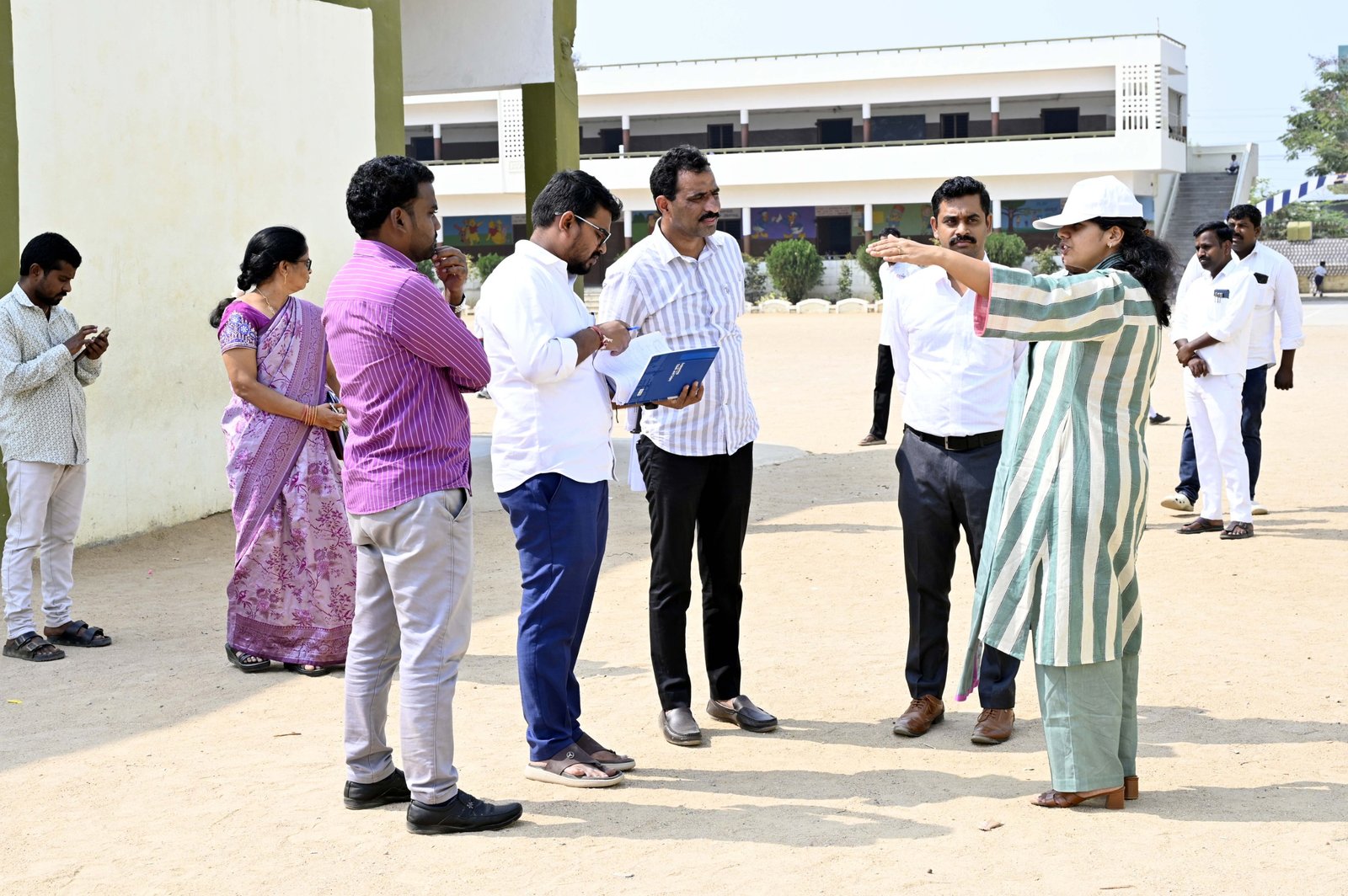 Collector inspects distribution center