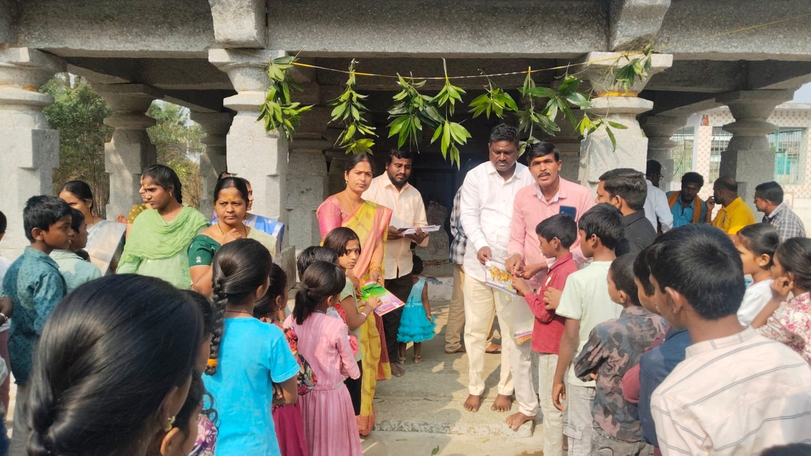 Books and pens are provided to students.