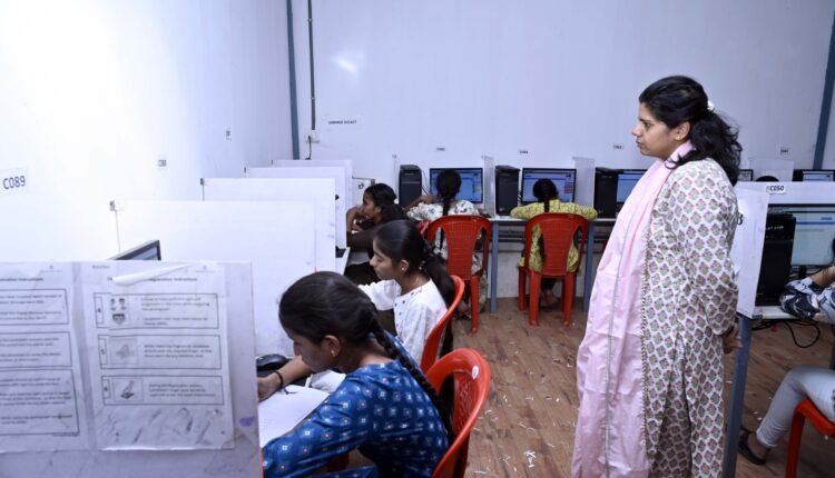 Collector inspects JEE Mains exam centre