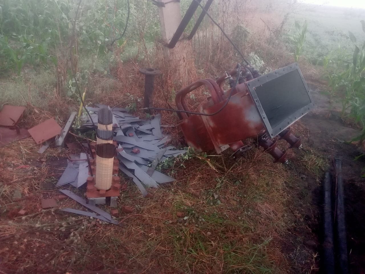 Transformer destroyed in Kaldurki