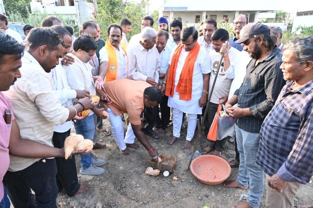 Urban MLA performs Bhoomi Puja for various development works