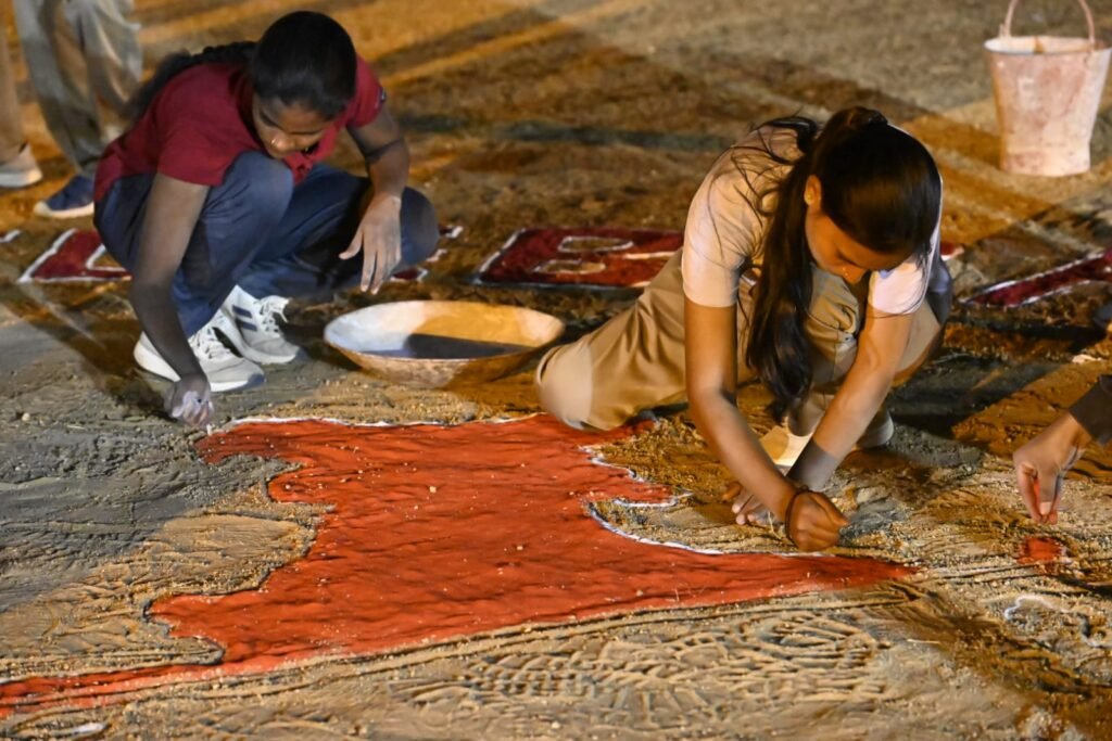 Police Parade Ground decorated for Republic Day celebrations
