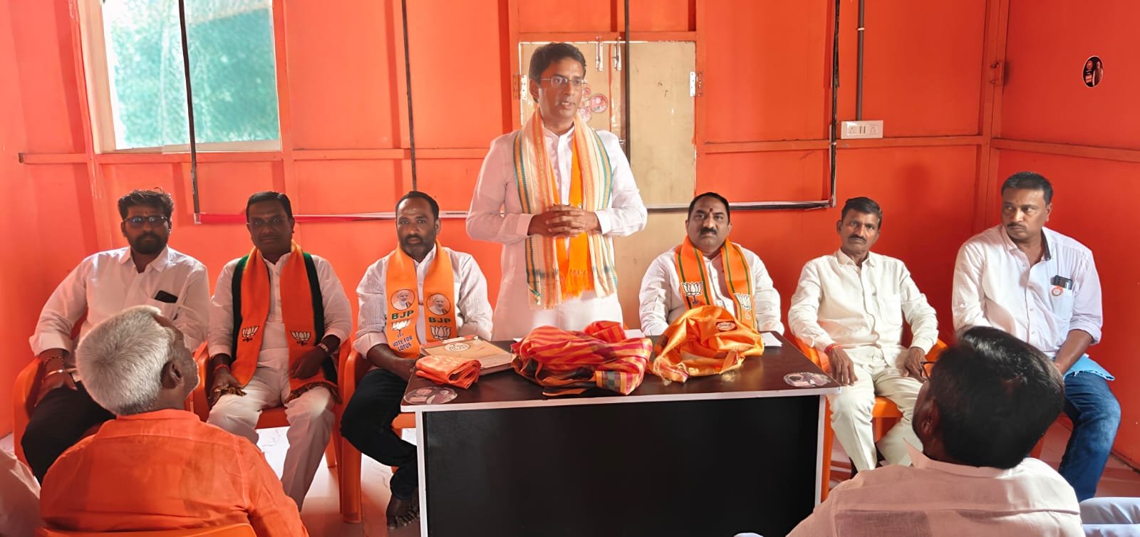 Municipal elections preparatory meeting at BJP office.