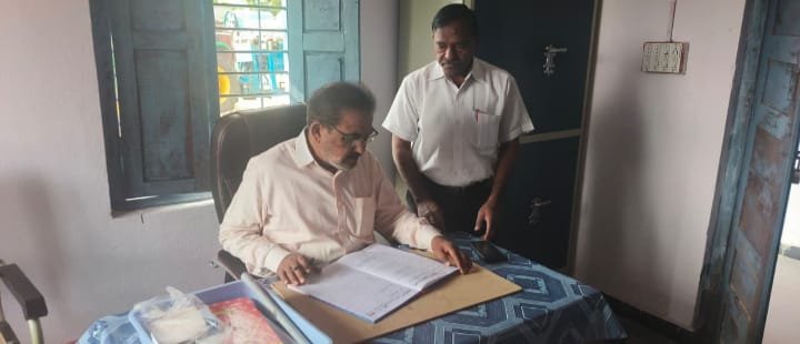 MPDO examines Kantali Gram Panchayat records