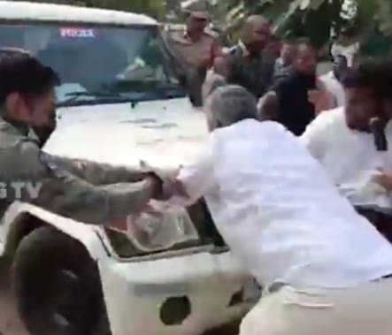 Clashes between police and BRS ranks