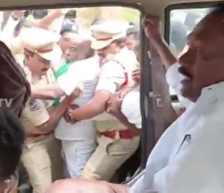 Clashes between police and BRS ranks