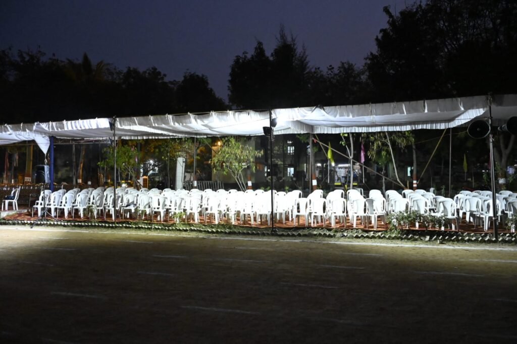 Police Parade Ground decorated for Republic Day celebrations
