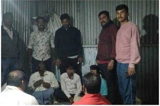 Police catch people gambling