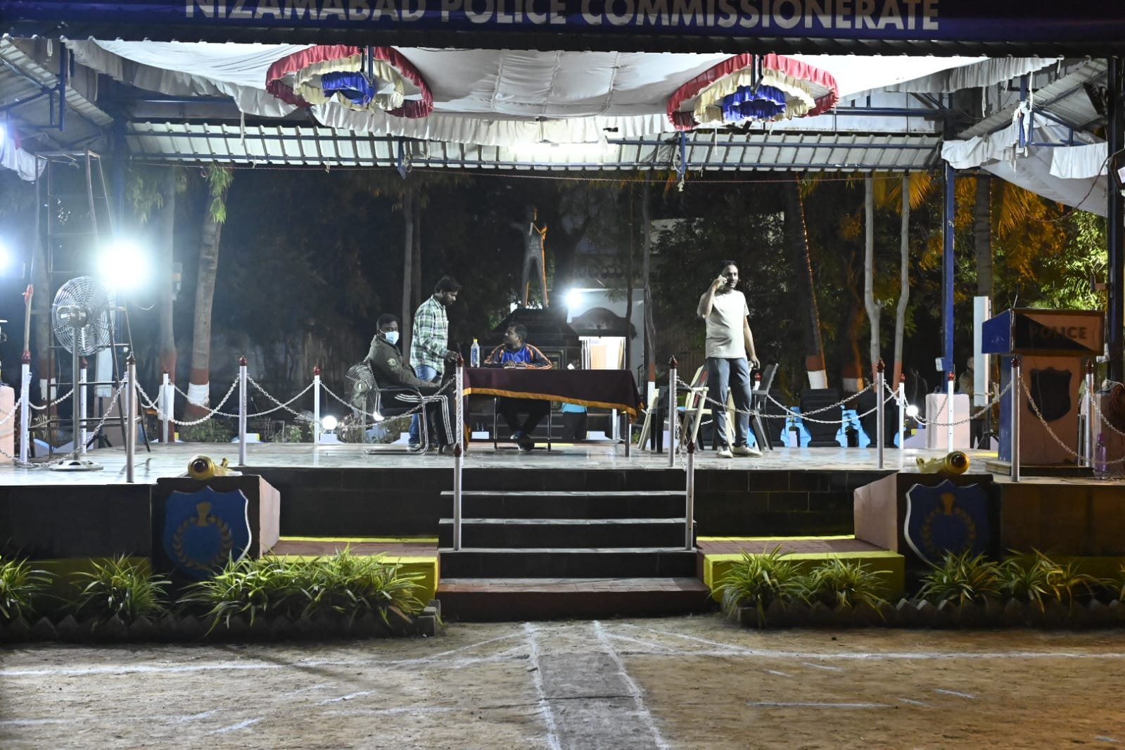 Police Parade Ground decorated for Republic Day celebrations