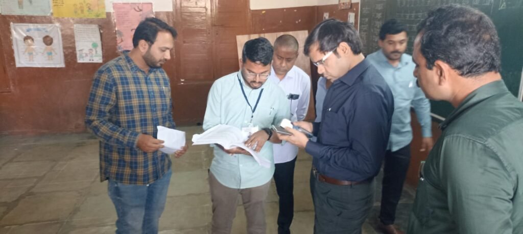 Inspection of strongrooms and election arrangements at Vijaya Mary School
