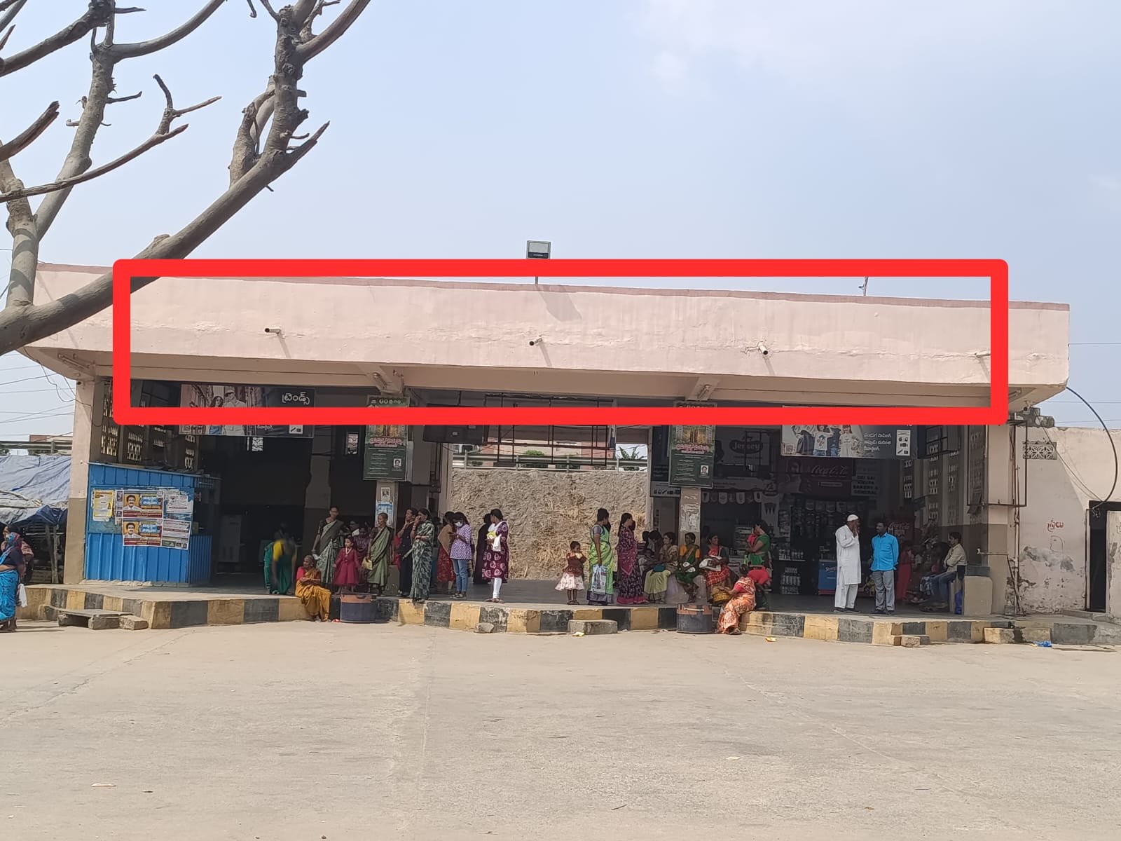 Which town's bus stop is this?