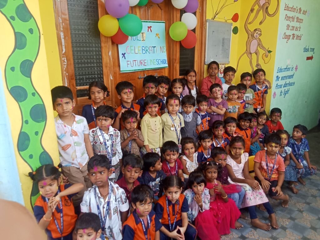 Holi celebrations at Future Line School