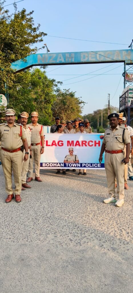 మున్సిపల్ కార్పొరేషన్ ఎన్నికల సందర్భంగా ఫ్లాగ్ మార్చ్ కార్యక్రమాల నిర్వహణ