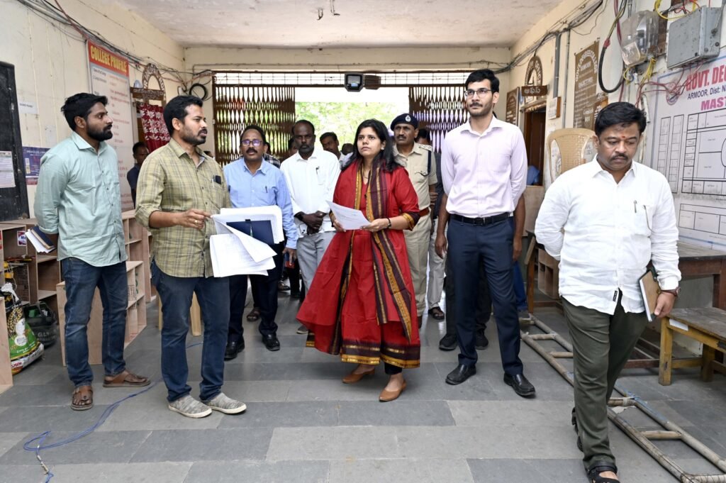 Collector visits distribution center and polling stations