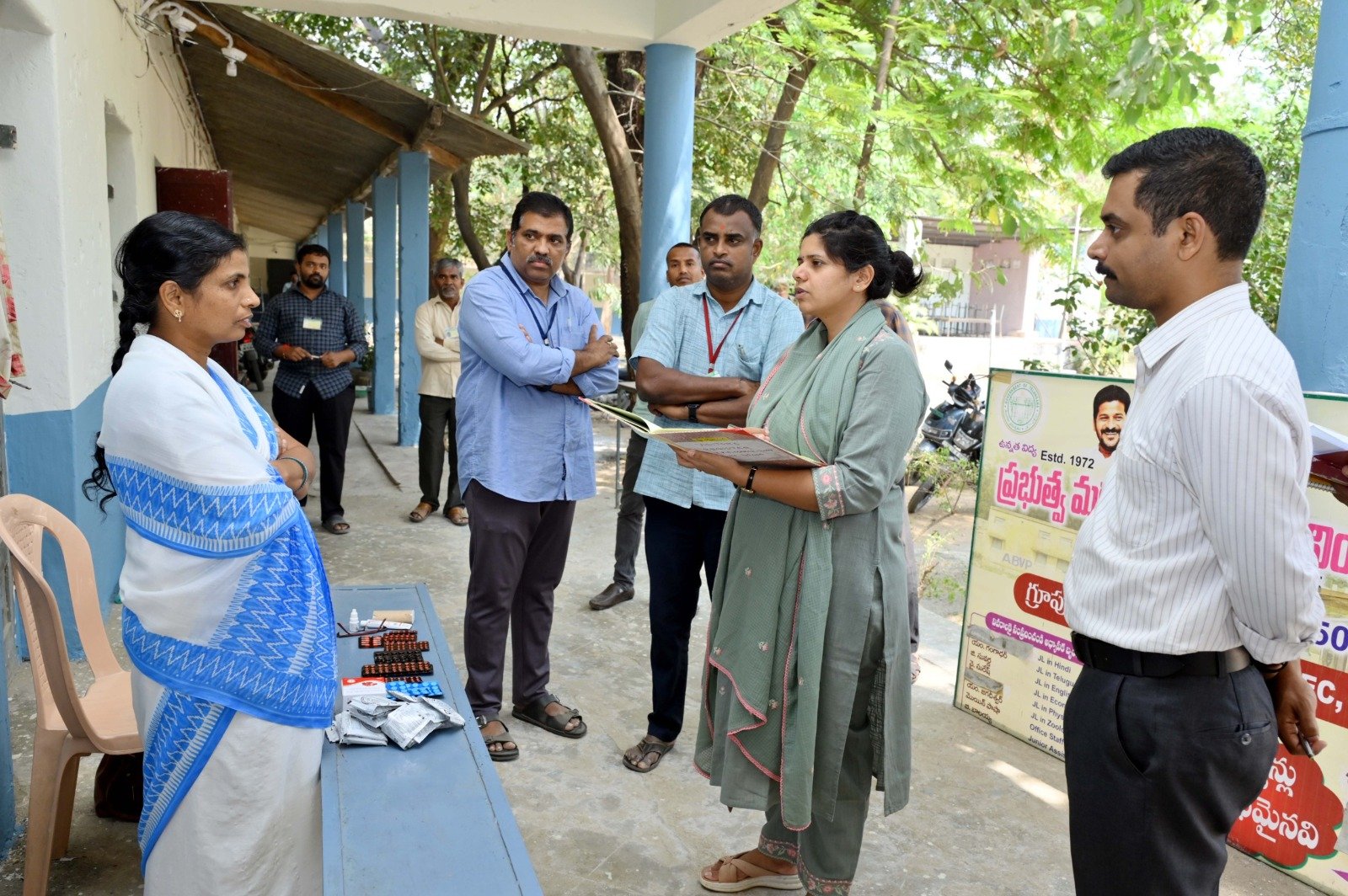 Collector inspects Inter exam center