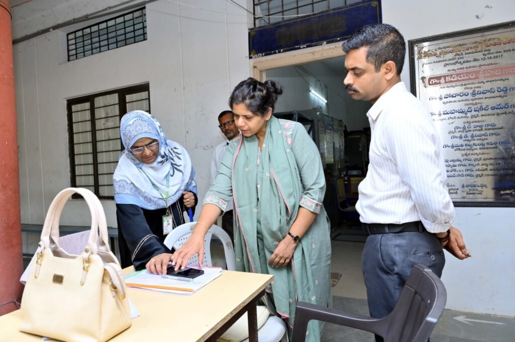 Collector inspects Inter exam center