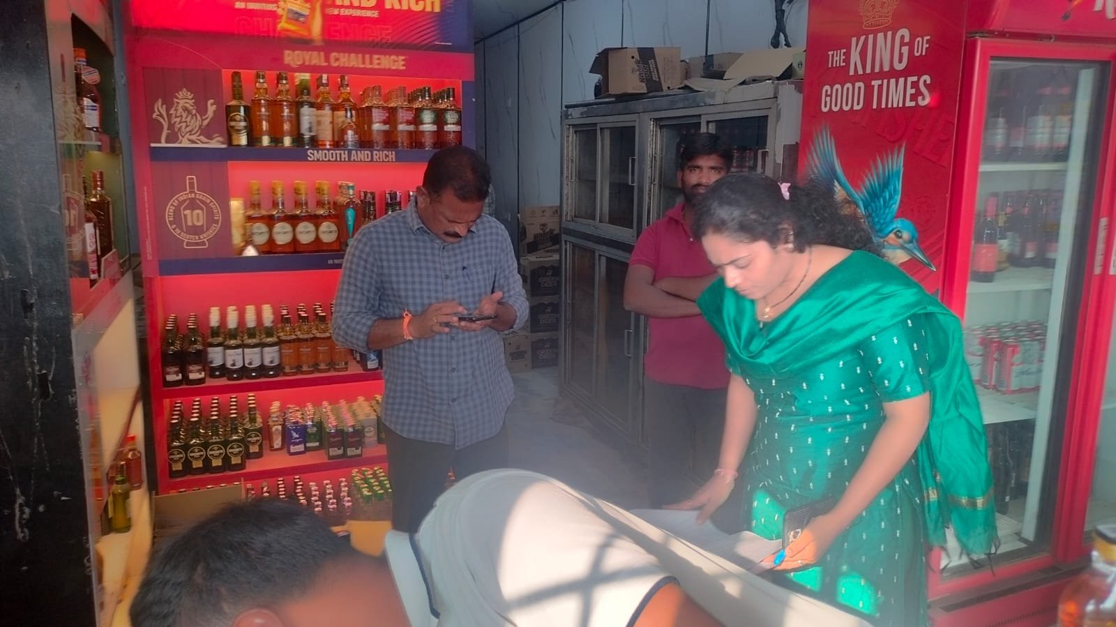 Excise District Task Force officials conduct inspections in wines