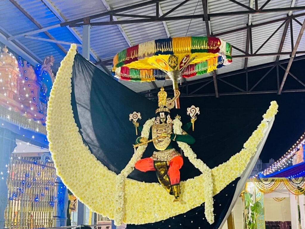 Pocharam couple participating in Lord Venkateswara Swamy Brahmotsavam