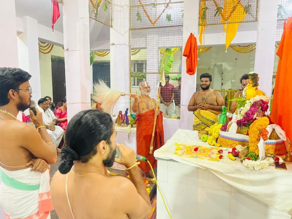 Pocharam couple participating in Lord Venkateswara Swamy Brahmotsavam
