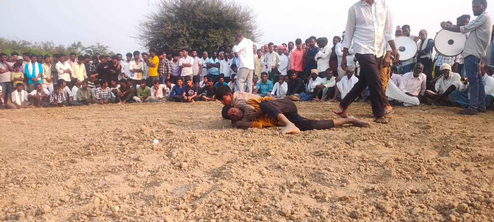 Wrestling competitions in Chikkadapalli...