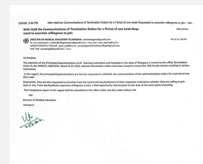 94 doctors dismissed on 23rd