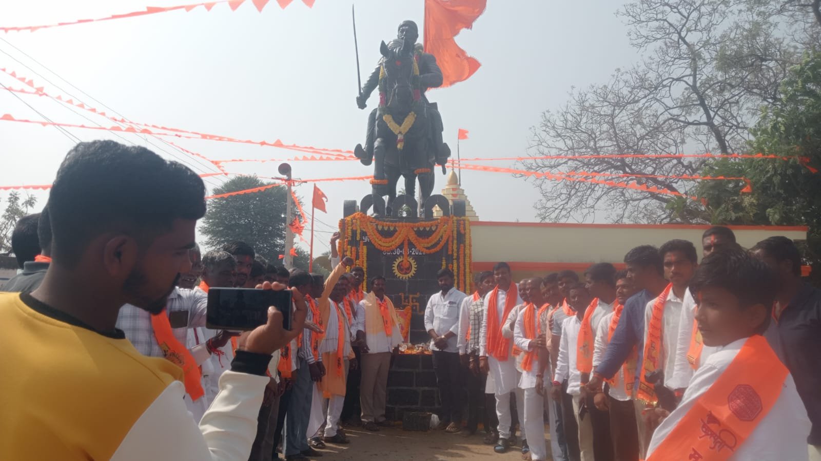 Chhatrapati Shivaji statue unveiled in Gunde Nemli village