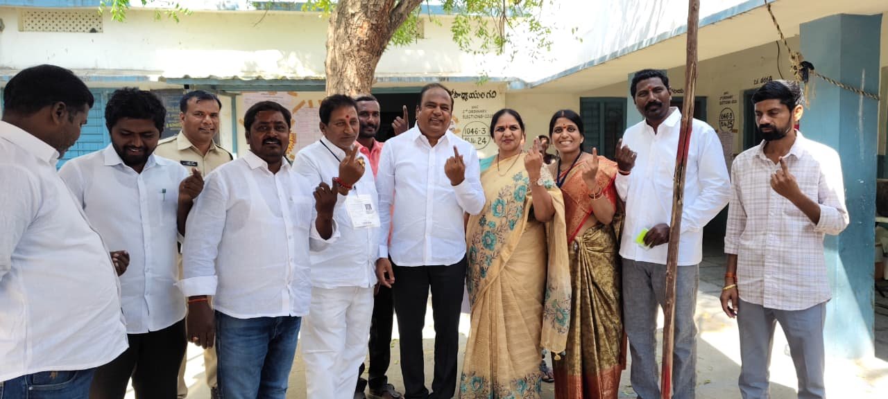 Rural MLA exercising his right to vote