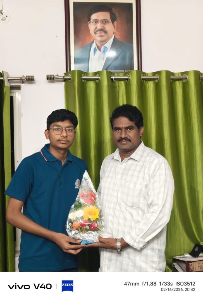 జేఈఈ మెయిన్ 2026 ఫలితాలలో నారాయణ నిజామాబాద్ ప్రభంజనం