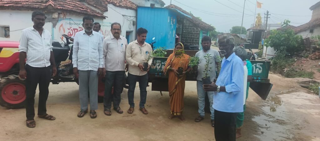 ఇంటింటా మొక్కల పంపిణీ చేసిన ఎంపీడీవో శ్రీనివాస్