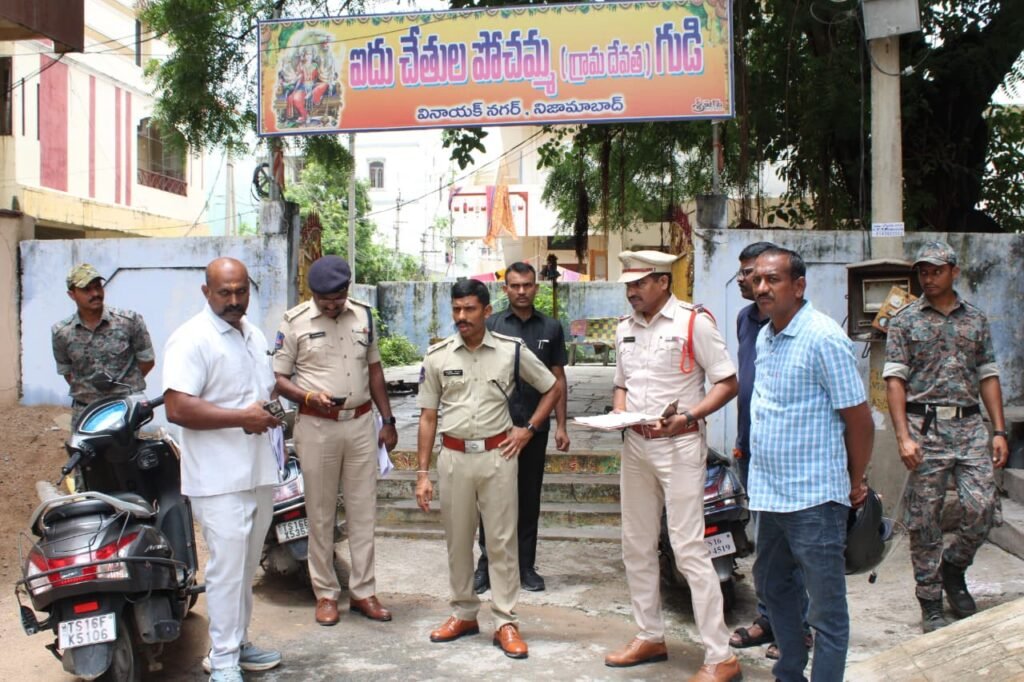 CP inspects arrangements for the village festival.