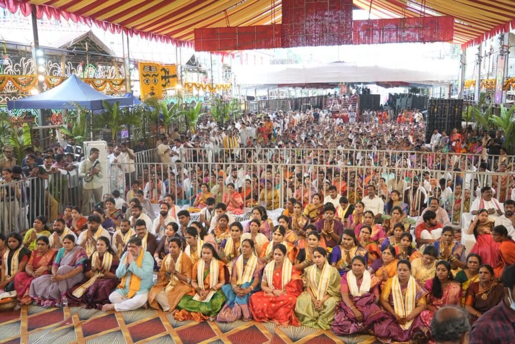 Balkampet Yellamma's celestial wedding ceremony celebrated with great grandeur.