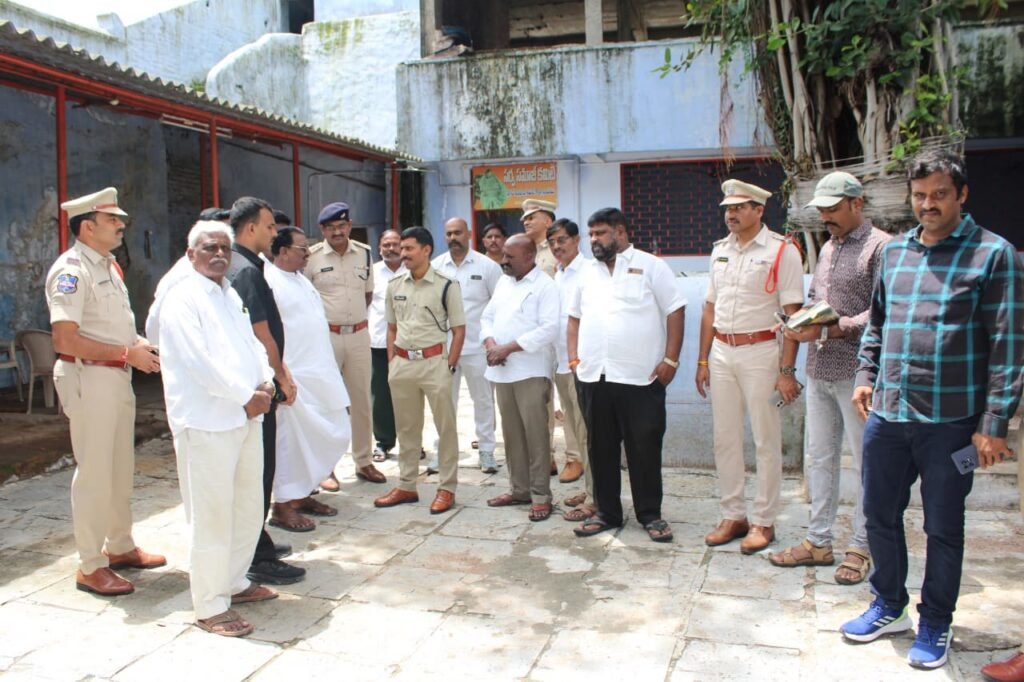 CP inspects arrangements for the village festival.