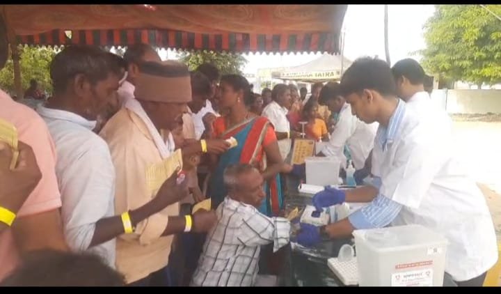 Free medical camp in Gannaram