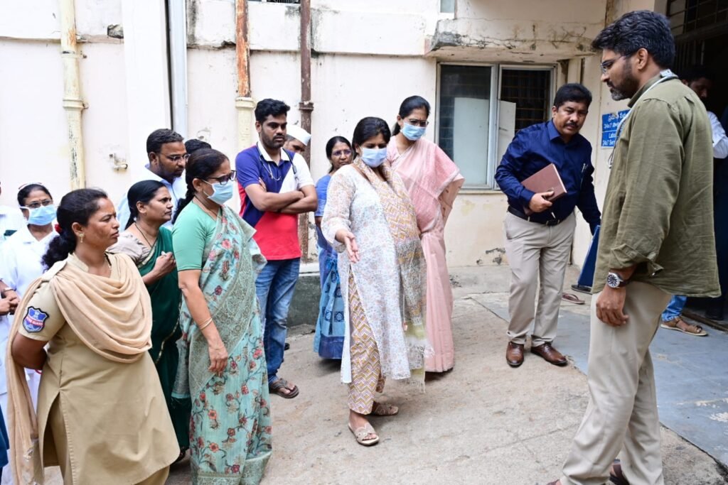 Collector visits Government District Hospital in Bodhan. 