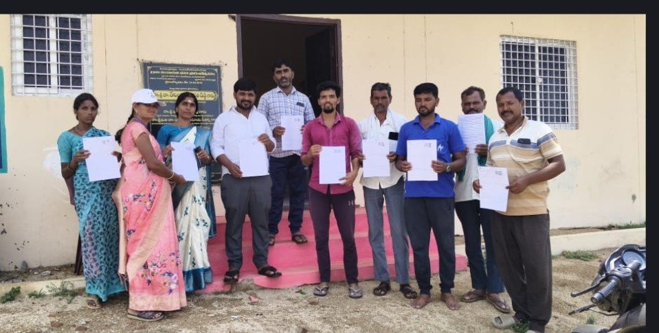 Sarpanch distributed SIR forms door-to-door.