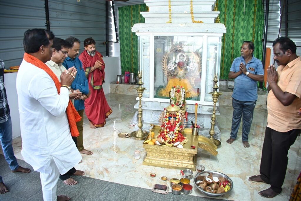 MLA inaugurates the construction of the Goddess Varahi temple.