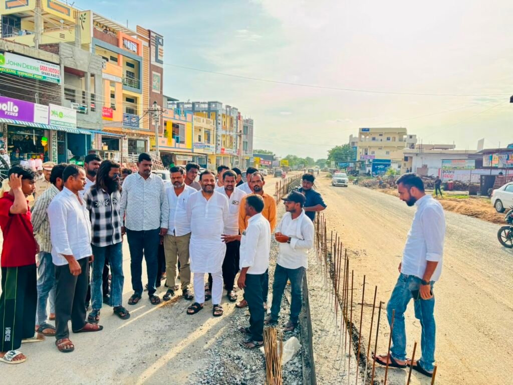 MLA inspects central lighting works.