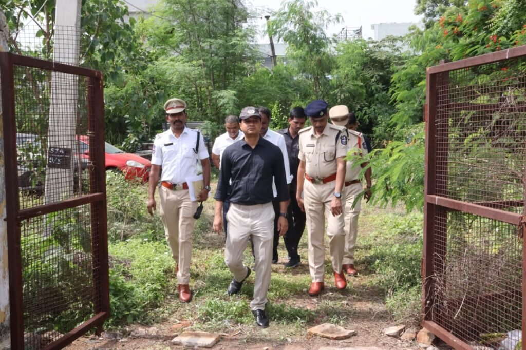 District SP Rajesh Chandra conducted a surprise inspection of the Kamareddy Town Police Station